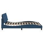 vidaXL Cadre de lit sans matelas bleu 160x200 cm tissu