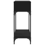 vidaXL Table console noir 100x30 5x75 cm bois d'ingénierie