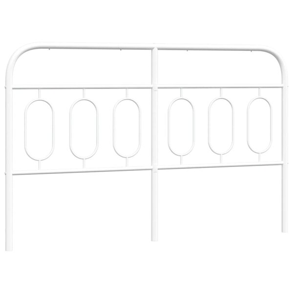 vidaXL Tête de lit de remplacement métal blanc 140 cm