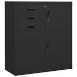 vidaXL Armoire de bureau et jardinière Anthracite 90x40x125 cm Acier
