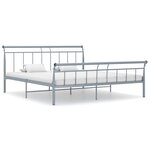 vidaXL Cadre de lit Gris Métal 200x200 cm