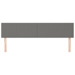 vidaXL Têtes de lit 2 Pièces Gris foncé 80x5x78/88 cm Tissu