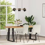 vidaXL Chaises à manger lot de 4 Crème Velours