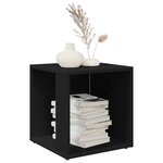 vidaXL Table d'appoint Noir 33x33x34 5 cm Aggloméré