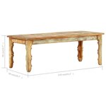 vidaXL Table basse 110x50x40 cm Bois de récupération solide