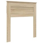 vidaXL Lit de Rangement Chêne Sonoma 100 x 200 cm Bois d'ingénierie