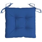 vidaXL Coussins de chaise lot de 4 bleu 40x40x7 cm tissu oxford