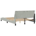 vidaXL Cadre de lit sans matelas Hanko gris clair 140x200 cm velours