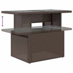 vidaXL Salon de jardin avec coussins 7 Pièces marron résine tressée