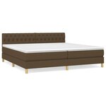 vidaXL Sommier à lattes de lit avec matelas Marron foncé 200x200 cm