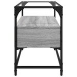 vidaXL Meuble TV avec dessus en verre sonoma gris bois d'ingénierie