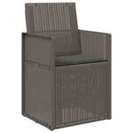 vidaXL Chaises de jardin salle à manger 2 Pièces Gris clair et anthracite