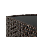 vidaXL Salon de jardin 4 Pièces avec coussins Marron Résine tressée