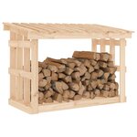 vidaXL Support pour bois de chauffage 108x64 5x77 cm Bois de pin