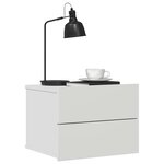 vidaXL Table de chevet Blanc 40x30x30 cm Bois d'ingénierie