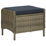 vidaXL Mobilier à dîner jardin 9 Pièces et coussins Résine tressée Marron