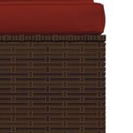 vidaXL Salon de jardin 4 Pièces avec coussins Marron Résine tressée