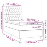 vidaXL Sommier à lattes de lit avec matelas Bleu 100x200 cm Tissu