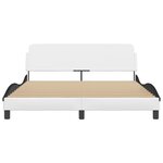 vidaXL Cadre de lit sans matelas blanc et noir 160x200 cm similicuir