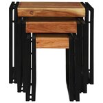 vidaXL Tables gigognes - 3 en acacia massif