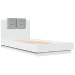 vidaXL Cadre de lit sans matelas blanc 75x190 cm