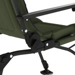 vidaXL Chaise de pêche avec accoudoir pliable vert