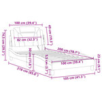 vidaXL Cadre de lit avec LED sans matelas marron 100x200 cm