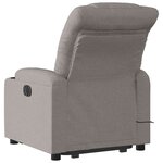 vidaXL Fauteuil inclinable de massage Taupe Tissu