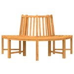 vidaXL Bancs circulaires lot de 2 demi-rond Ø160 cm bois massif teck