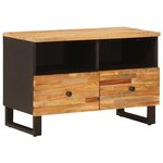 vidaXL Meuble TV Marron 70 x 33 x 46 cm Bois de mangue massif