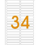 Sachet de 238 étiquettes multifonctions permanentes 5x35 mm blanc agipa