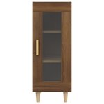 vidaXL Buffet Chêne marron 34 5x34x90 cm Bois d'ingénierie
