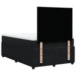 vidaXL Sommier à lattes de lit avec matelas Noir 120x200 cm Velours