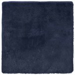 vidaXL Tapis shaggy à poils longs NAVARRA bleu marine 120x120 cm