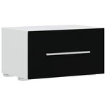 vidaXL Meubles TV avec lumière LED 5 Pièces noir mat bois d'ingénierie