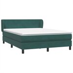 vidaXL Sommier à lattes de lit et matelas vert foncé 160x210cm velours