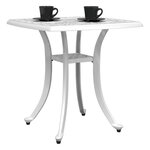 vidaXL Table de jardin blanc 53x53x53 cm aluminium coulé