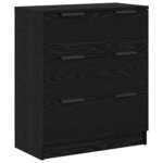 vidaXL Buffet 3 Pièces Chêne noir 181 x 30 x 70 cm Bois d'ingénierie