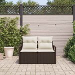 vidaXL Canapé de jardin Marron 120 x 62 x 69 cm polyrotin