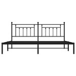 vidaXL Cadre de lit métal sans matelas avec tête de lit noir 193x203cm