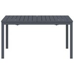 vidaXL Table d'Extension 2 Pièces Anthracite 210 x 90 x 73 cm Acier