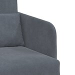 vidaXL Canapé-lit de sol 2-en-1 gris foncé 65x80x83 cm en velours