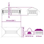 vidaXL Tente de fête pop-up 575 x 289 x 245 cm Vert