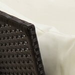 vidaXL Canapé de jardin avec coussins Noir Résine tressée