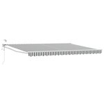 vidaXL Auvent rétractable électrique Anthracite et blanc 4 5 × 3 m