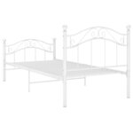 vidaXL Cadre de lit sans matelas blanc métal 100x200 cm