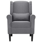 vidaXL Fauteuil gris foncé tissu
