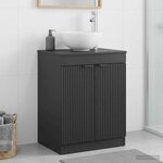 vidaXL Armoire de salle de bain Noir 54 x 41 x 70 cm Bois d'ingénierie