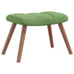vidaXL Chaise de relaxation avec repose-pied Vert clair Velours
