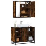 vidaXL Ensemble de meubles de salle de bain 2 Pièces Chêne fumé